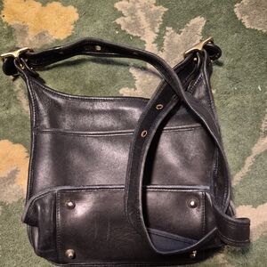 Coach Black Leather Shoulder Bag